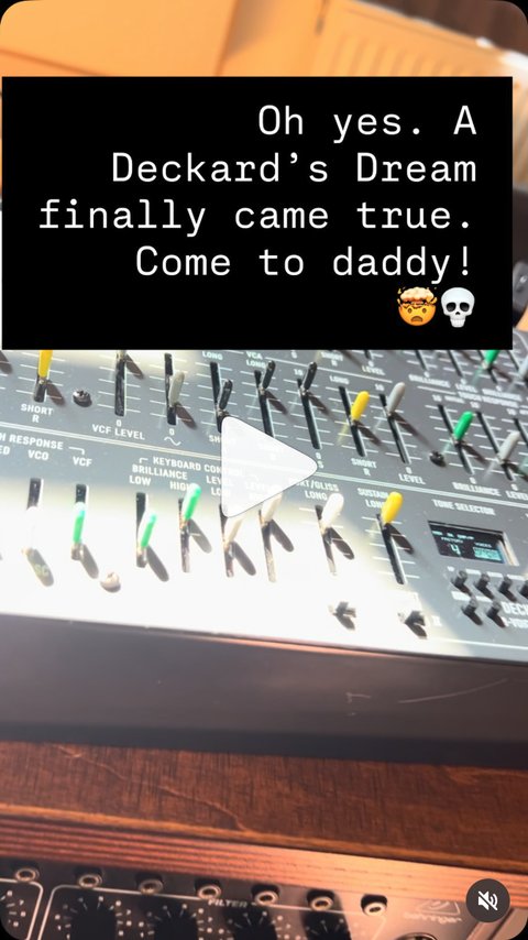 Sequential Deckard's Dream and Matrix 1000 synths in the studio